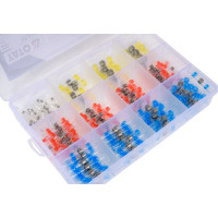 Набор термоусадочных трубок с припоем YATO 0,25-6мм2 220шт. (пластиковый кейс) YT-81460 377181460 092 1