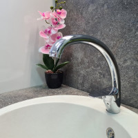 Смеситель для кухни (мойки) INGROSSO высокий излив, картридж 35 мм, шпилька 411-214 УТ-00041718