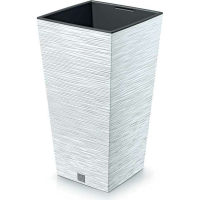 Prosperplast DFSH350-S449 Кашпо высокое FURU SQUARE 34,534,5 h66см белый с вкладышем 067612