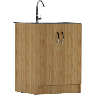 Тумба под нержавеющую мойку Домино Дуб Сонома 60x60 D6060DS