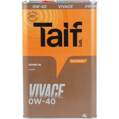 Синтетическое моторное масло TAIF TAIF VIVACE 0W-40 211022