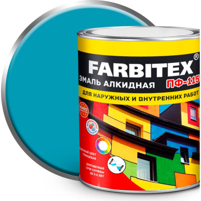 Алкидная эмаль Farbitex ПФ-115 4300006029