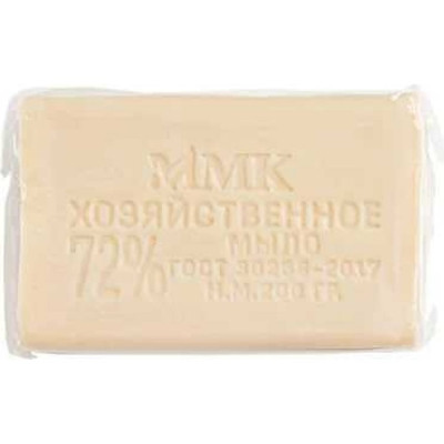 ММК Мыло хозяйственное 200 гр. 72 в прозрачной обертке флоупак - 60 штук, МКХ0321
