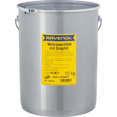 Смазка с графитом RAVENOL Mehrzweckfett m.Graphit 10 кг 1340102-010-03-000