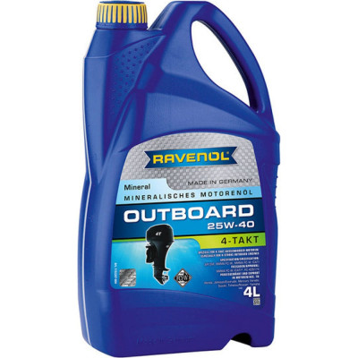 RAVENOL Моторное масло Outboardoel 4T SAE 25W-40 (4л) new 1153207-004-01-999