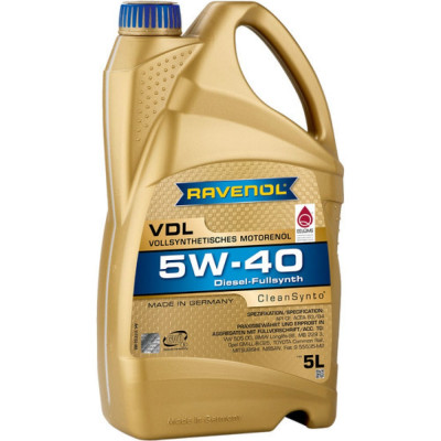 Моторное масло RAVENOL VDL SAE 5W-40, 5 л 1111132-005-01-999