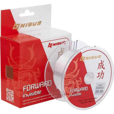 Nisus Леска forward invisible 0,261mm/300m nylon transparent (n-fi-0261-300) 00000294540