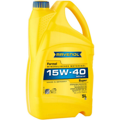 Моторное масло RAVENOL RAVENOL Super SAE 15W-40 SF-CD, 5 л new 1113115-005-01-999