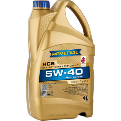 Моторное масло RAVENOL HCS SAE 5W-40, 4 л, new 1112105-004-01-999