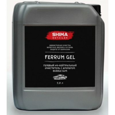 SHIMA Очиститель гелевыйDETAILER FERRUM GEL BUBBLE GUM 5 л, 4634444147838 4634444147838 BUBBLE GUM