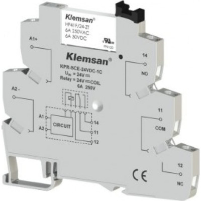 Колодка для интерфейсного реле Klemsan KPR-SCE-24VDC-1C 270815