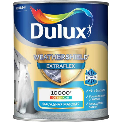 Акриловая краска для фасадов и цоколей Dulux WEATHERSHIELD EXTRAFLEX 5736107