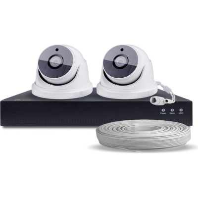 PS-link Комплект видеонаблюдения IP 5Мп KIT-A502IP-POE 2 камеры для помещения 2606