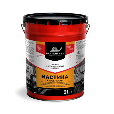 PETROMAST Мастика кровельная, 21,5 л / металл 24635