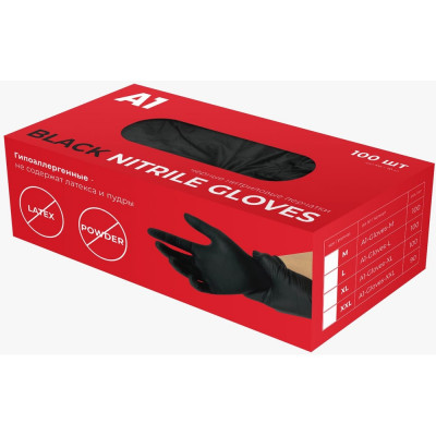 Нитриловые перчатки A1 NITRIL GLOVES A1-Gloves-L