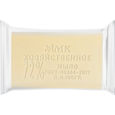 ММК Мыло хозяйственное 100 гр. 72 в прозрачной обертке флоупак - 120 штук, МКХ0621