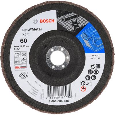 Bosch ЛЕПЕСТК.КРУГ 180 ММ К60 2608606738