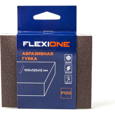 Flexione Губка абразивная 2-х стр, 123x98x12,5мм, Р100 90000054