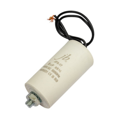 JB Capacitors 8мкФ, 450В, 35x68, JFS-17 (CBB60-G) (гибкие выводы+болт), Конденсатор пусковой JFS17A6805J000000B-99