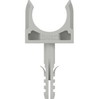 Держатель для труб DKC клипса d20мм+дюбель с винтом 100шт 51320DIY