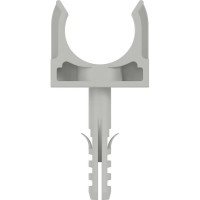 Держатель для труб DKC клипса d20мм+дюбель с винтом 100шт 51320DIY