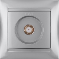 Розетка SAT (F-разъем) 0-2400МГц TDM ELECTRIC серебристый металлик, серия"Лама" SQ1815-0221