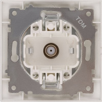 Розетка SAT (F-разъем) 0-2400МГц TDM ELECTRIC серебристый металлик, серия"Лама" SQ1815-0221