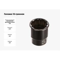 Головка 1/2" 12-гранная 29мм Hans 4402M29