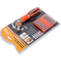 Отвертка-держатель бит (реверсивно-рычажная) Кратон Complect 12 в 1 2 09 05 010