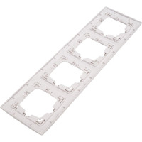 Рамка 4-местная Bylectrica с несъемной декоративной рамкой, серия УЮТ, белый, ЮЛИГ.735212.282-40