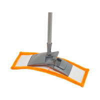 Швабра OfficeClean Professional ручка 110 см пластик флаундер 40 см насадка МОП микрофибра карманы 303072