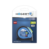 Рулетка HOEGERT TECHNIK 5 м, 19 мм, MID, покрыта нейлоном, стопор ленты HT4M425