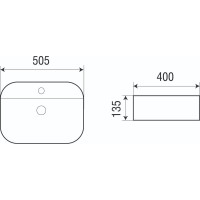 Накладная раковина WeltWasser WW ELBACH 505х400х135 2231 10000003823