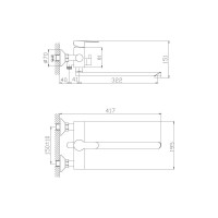 Смеситель для ванны Haiba HB22801 026-5533