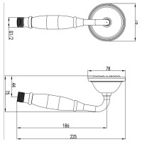 Душевая лейка Lemark 1-функциональная LM8007G