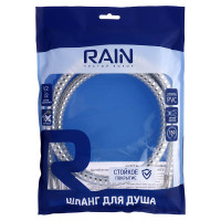 Шланг для душа RAIN 150 см, 1/2 имп-1/2 имп., ПВХ, латунь, антитвист, серебристо-белый 569-036