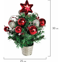 Новогодняя декоративная искусственная ель Золотая сказка 30 см, ПВХ 591322