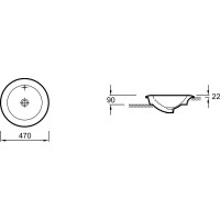 Встраиваемая раковина Jacob Delafon Ronde 00206213 E1184-00