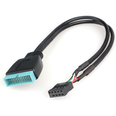 Внутренний кабель Cablexpert USB2 - USB3 9pin/19pin, медн.проводник, 30см, пакет, CC-U3U2-01