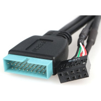 Внутренний кабель Cablexpert USB2 - USB3 9pin/19pin, медн.проводник, 30см, пакет, CC-U3U2-01