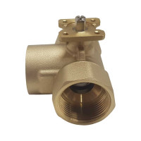 Трехходовой шаровой кран TECHNO 3032B латунный, под привод DN32, G1 1/4, КVS 25.0 640332-2