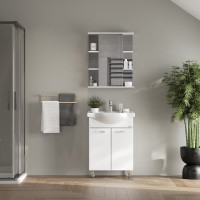 Тумба с раковиной Onika СЕЛИГЕР 60 напольная, белая 106006