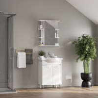 Тумба с раковиной Onika СЕЛИГЕР 60 напольная, белая 106006