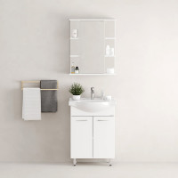 Тумба с раковиной Onika СЕЛИГЕР 60 напольная, белая 106006