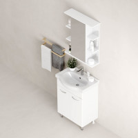 Тумба с раковиной Onika СЕЛИГЕР 60 напольная, белая 106006