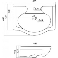 Тумба с раковиной Onika СЕЛИГЕР 60 напольная, белая 106006