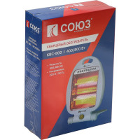 Кварцевый обогреватель СОЮЗ 2 режима, 400/800Вт, защита от перегрева и опрокидывания, КВС-800