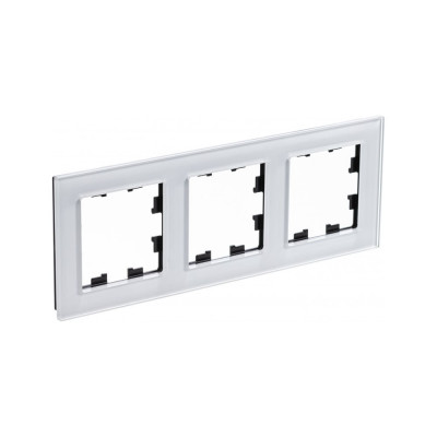 3-местная рамка Systeme Electric AtlasDesign NATURE стекло белый ATN320103