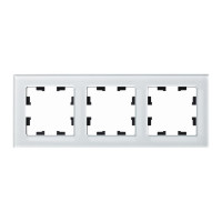 3-местная рамка Systeme Electric AtlasDesign NATURE стекло белый ATN320103