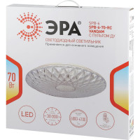 Потолочный светильник ЭРА SPB670RC Vandam светодиодный с пультом ДУ, 70Вт 34005500К Б0051100